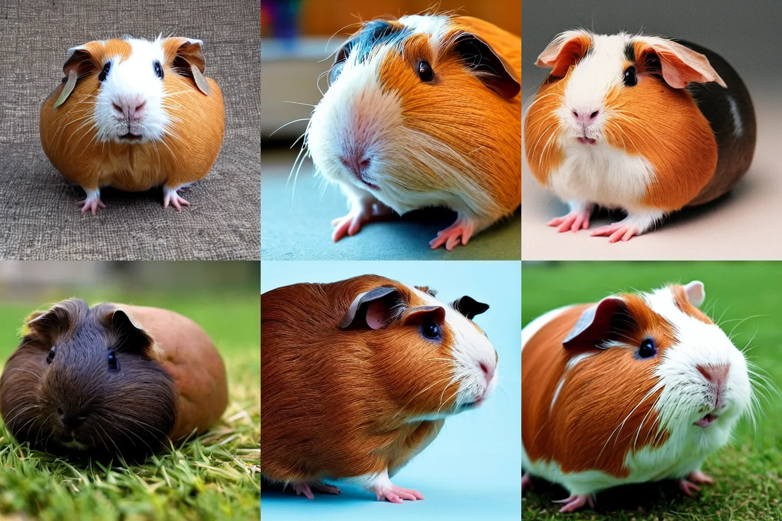 Prompt: a guinea pig that looks like a potato