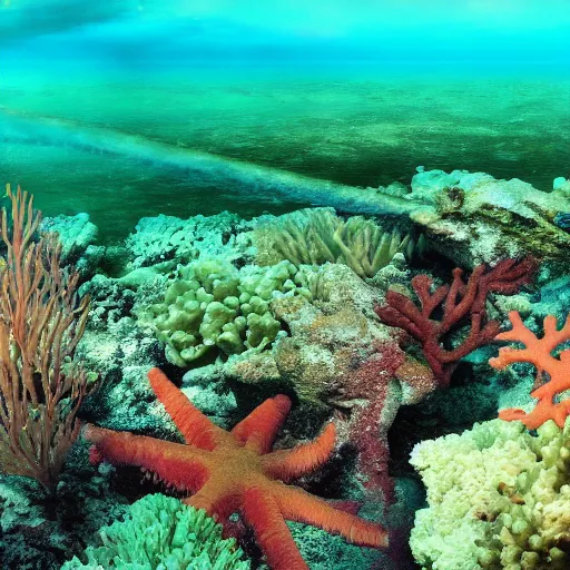 Prompt: life underwater, maldivian coast, coral islands, light and warm colors, vivid lighting, photorealist