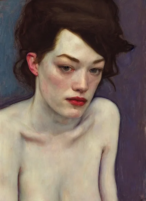 Image similar to stoya by jeremy lipking egon schiele gottfried helnwein