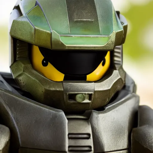 Image similar to a videogame still of pikachu as master chief, portrait, 4 0 mm lens, shallow depth of field, close up, split lighting, cinematic