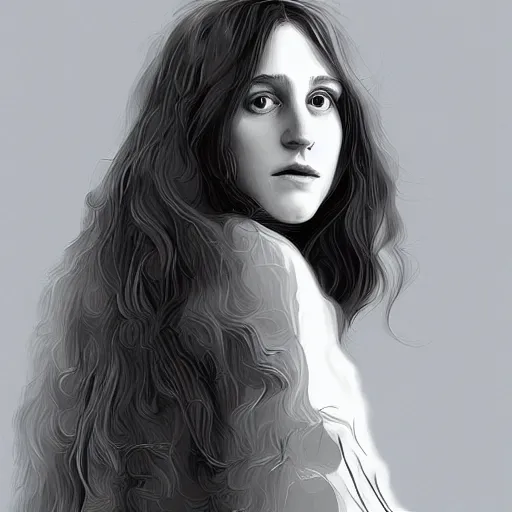 Image similar to birdy british singer, digital art, artstation