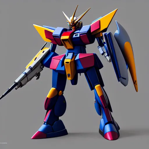 Image similar to gundam head, v - fin, octane render, soft light, mekka, behance, vector, highly detailed illustration, realistic, custom design, dribbble. com, by secondsyndicate studio,