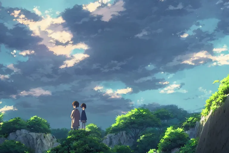 Image similar to screenshot from the movie A little dragon by Makoto Shinkai