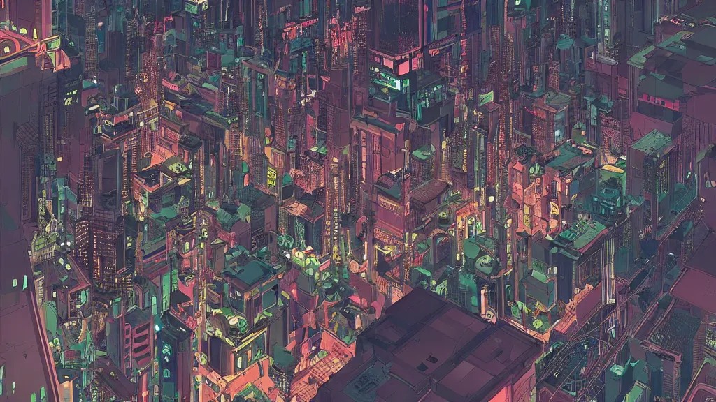 Image similar to a cyberpunk city at night, flying cars Intricate ultradetailed illustration by Tomer Hanuka, by Victo Ngai, by Beeple