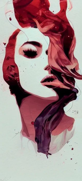 Image similar to lots of swirling, thick smoke from a young woman's mouth, by conrad roset, digital art, trending on artstation