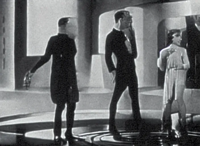 Image similar to scene from the 1927 science fiction film Gattaca