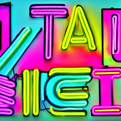 Image similar to neon art text : party space