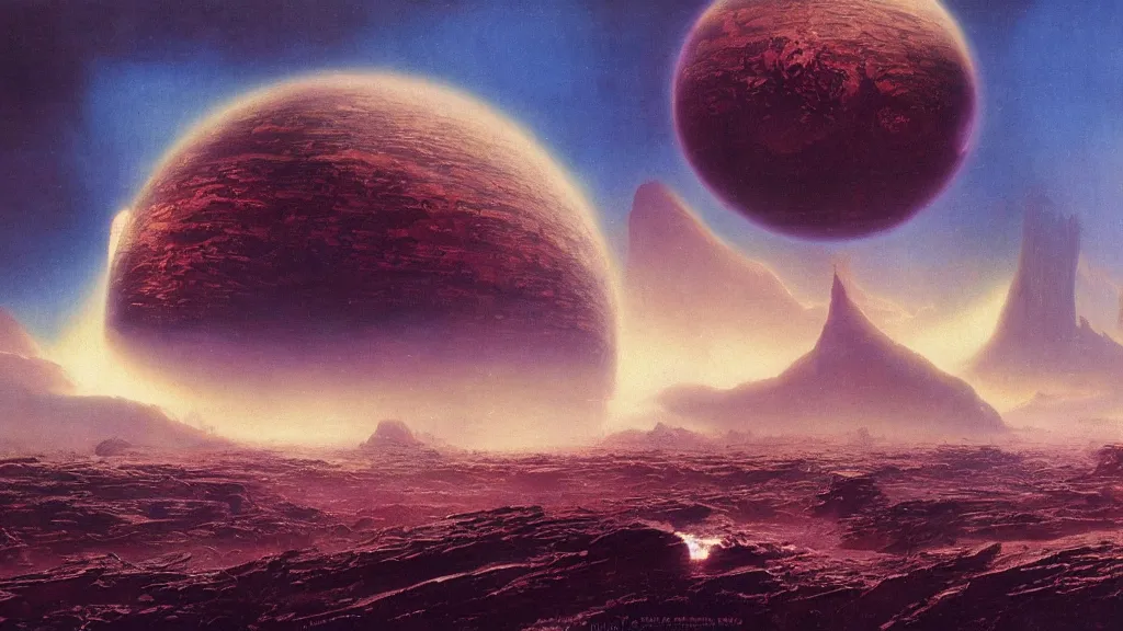 Image similar to alien planet, an empire in upheaval by arthur haas and bruce pennington, cinematic matte painting