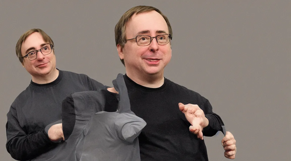 Image similar to vinil scale figure of Linus Torvalds, photo product