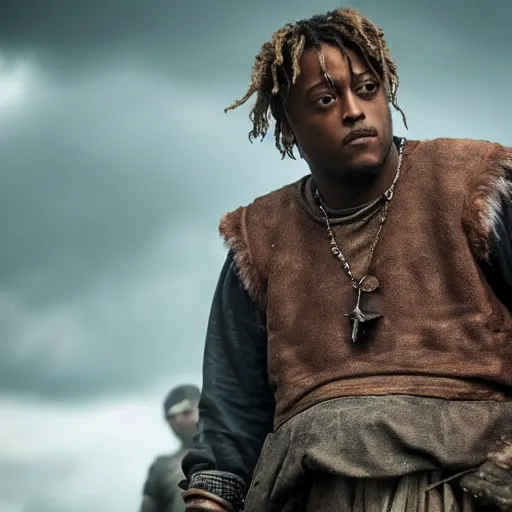 Image similar to juice wrld in Vikings very detailed 4k quality super realistic