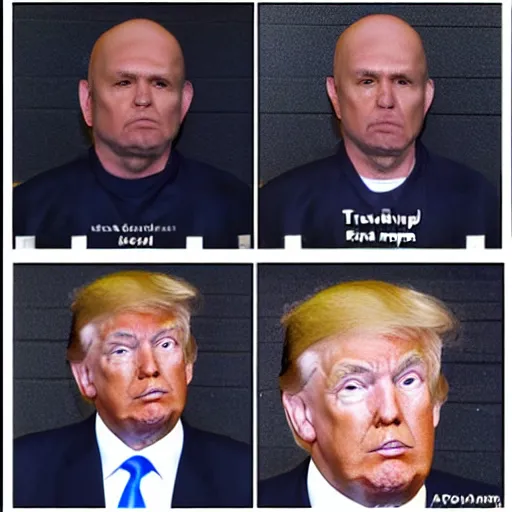 Image similar to Donald Trump mugshot