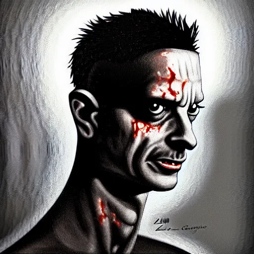 Prompt: dave gahan as a zombie looking off to the side, zombie with white eyes, 7 days to die zombie, fine art, award winning, intricate, elegant, sharp focus, cinematic lighting, highly detailed, digital painting, 8 k concept art, art by z. w. gu and alex konstad and brom and michael hussar, masterpiece, 8 k