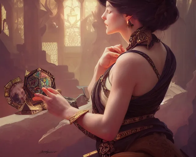 Image similar to photography of anna razumovskaya, deep focus, d & d, fantasy, intricate, elegant, highly detailed, digital painting, artstation, concept art, matte, sharp focus, illustration, hearthstone, art by artgerm and greg rutkowski and alphonse mucha