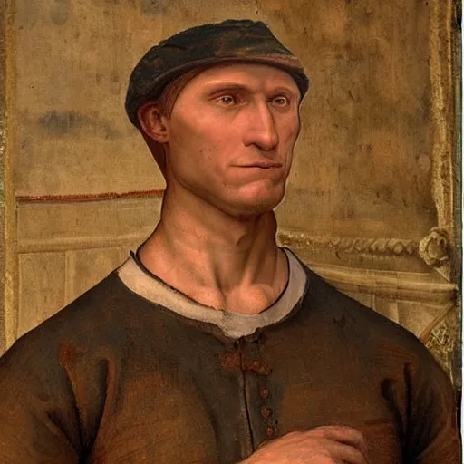 Image similar to A 14th century italian renaissance oil painting of Jerma985, portrait of Jerma985, grainy, realistic, very realistic, hyperrealistic, highly detailed, very detailed, extremely detailed, very neat, very epic, very cool, detailed, trending on artstation