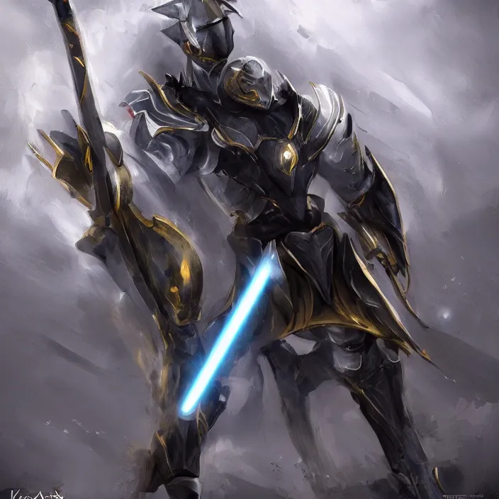 Prompt: light and darkness cross to reveal sabers! cataphract shift! feel the power of kingship... excalibur!, trending on artstation