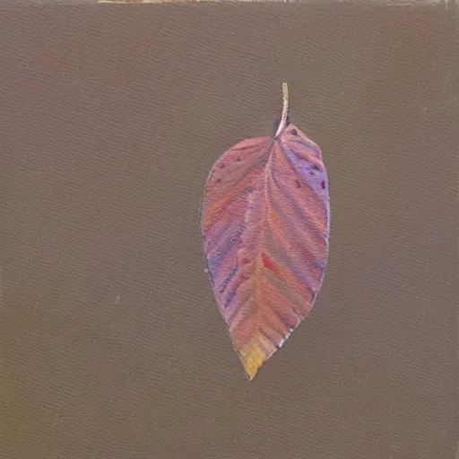 Image similar to detailed painting of a single small seedling on loose fresh earth, reveal its first leaf. muted colors and natural tones.