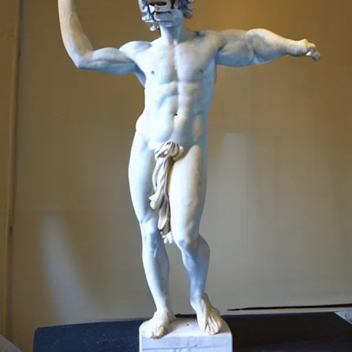 Prompt: marble Greek statue of Vermont
