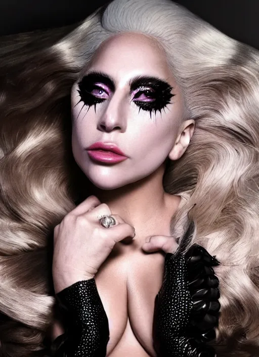 Image similar to lady gaga by nick knight, born this way, born this way album, red weapon 8 k s 3 5, cooke anamorphic / i lenses, highly detailed, cinematic lighting