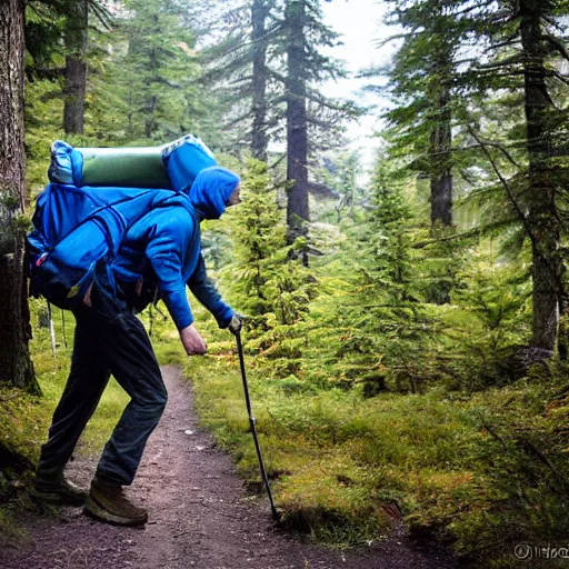 Image similar to hiker unloading the car before camping, style by roman shipunov