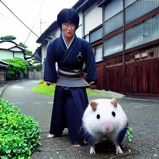 Image similar to japanese hamster samurai