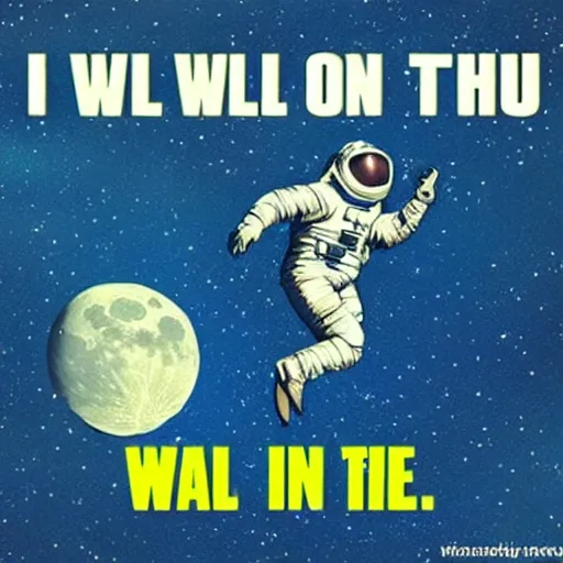 Image similar to i will fly on the moon in the future