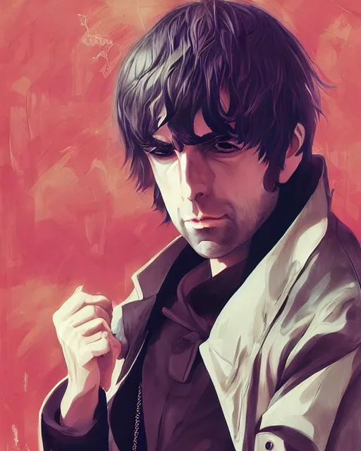 Prompt: anime portrait of liam gallagher as an anime man by stanley artgerm lau wlop rossdraws james jean andrei riabovitchev marc simonetti