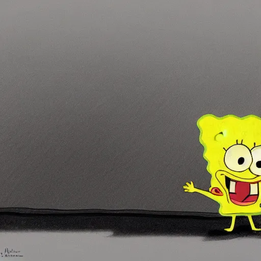 Prompt: spongebob in the style of francisco goya