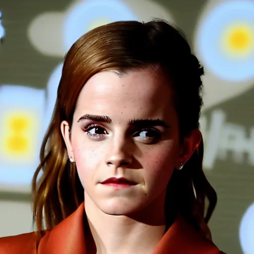 Image similar to Emma Watson doing the Fortnite Default dance, hyperrealistic, 8k UHD, studio photography, high quality, high detail, stunning lighting