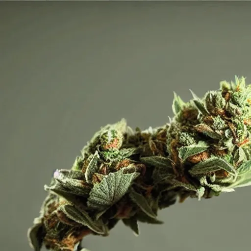 Image similar to beautiful giant marijuana bud as a baby yoda, weta 8 k hyper realistic detailed cinematic still