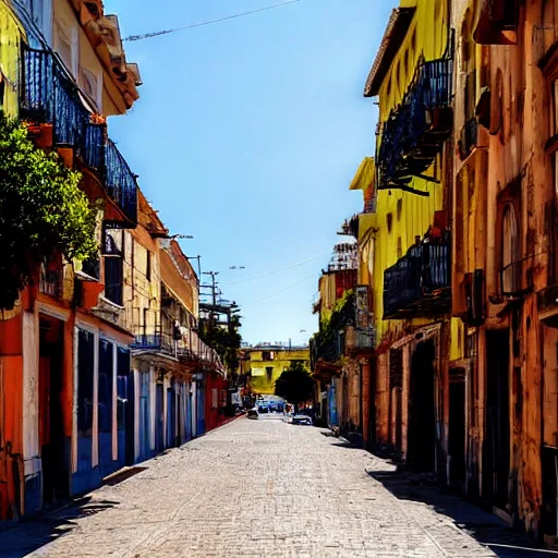 Image similar to streets of a argentinian city