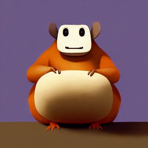 Image similar to goro fujita ilustration a happy beaver, simple drawing by goro fujita, painting by goro fujita, sharp focus, highly detailed, artstation