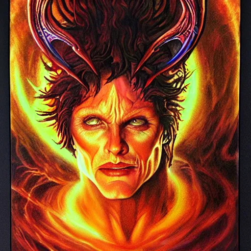 Prompt: belial, lord of the earth, airbrush art, drew struzan illustration art, key art, portrait