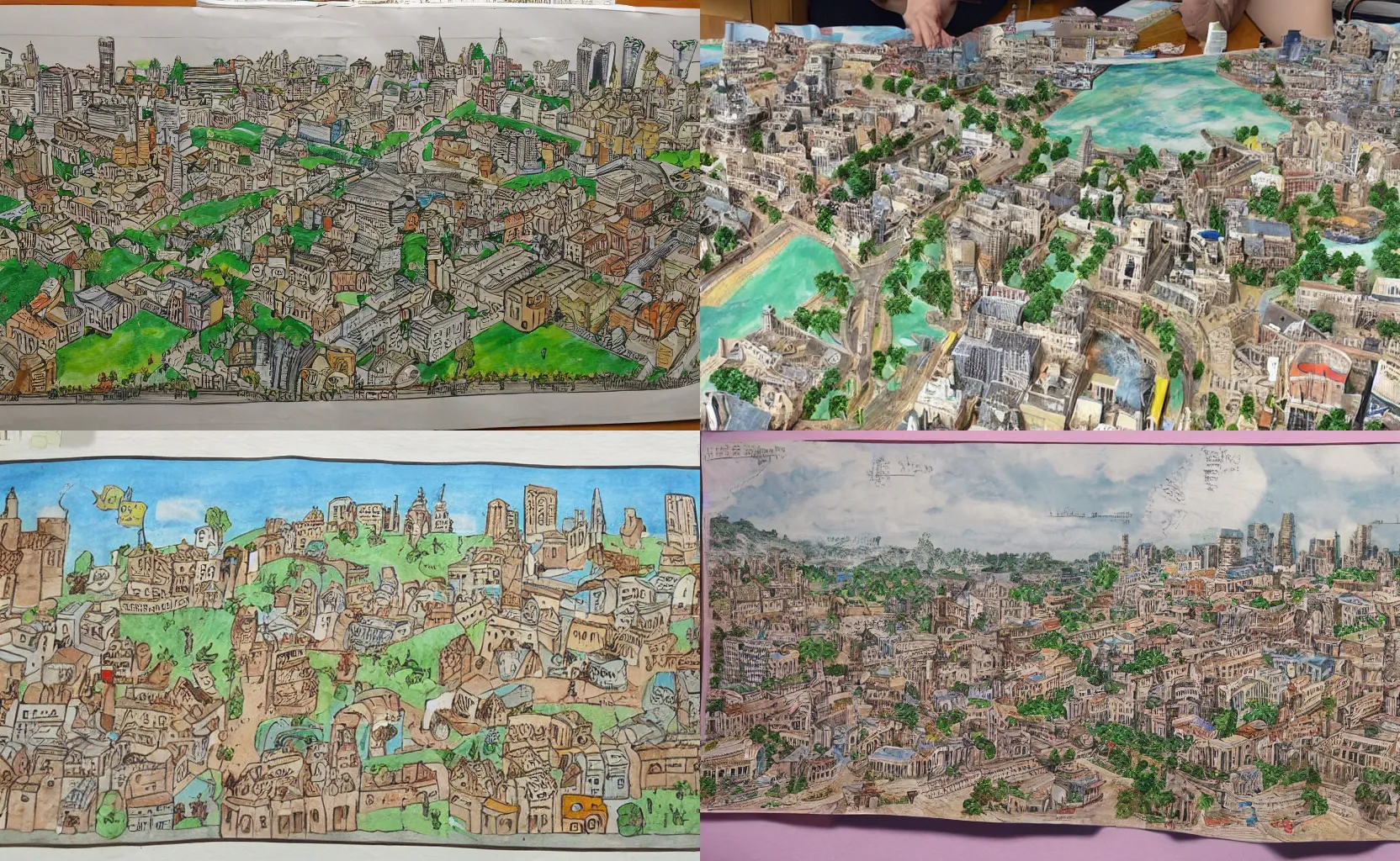 Prompt: a realistic city landscape from the year 5 a. d