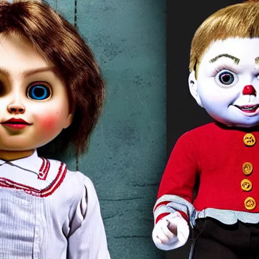 Image similar to the son of annabelle doll and pinnochio