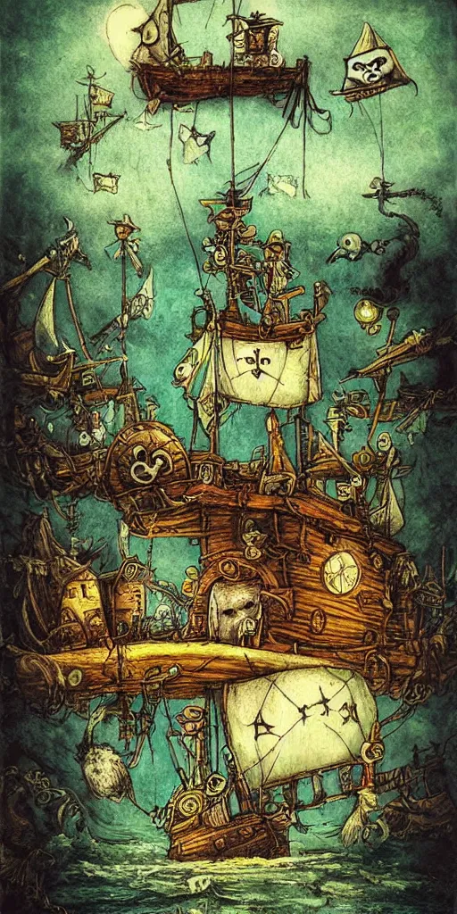 Image similar to a pirate scene by alexander jansson