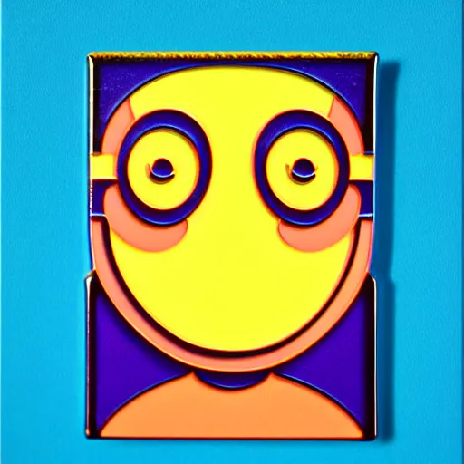 Image similar to enamel pin by shusei nagaoka, kaws, david rudnick, airbrush on canvas, pastell colours, cell shaded, 8 k