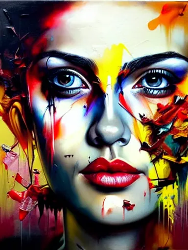 Prompt: portrait of a man painted by artgerm, karol bak, artur bordalo, sandra chevrier : : portrait, vibrant, character, illustration, street art, graffiti, hyperrealism