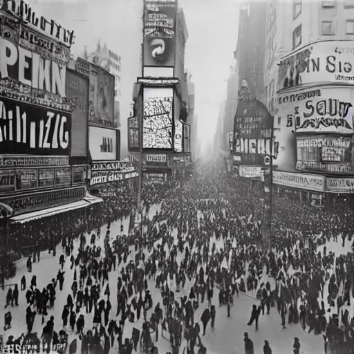 Image similar to alfred stieglitz black and white photo of times square in 1 9 3 3