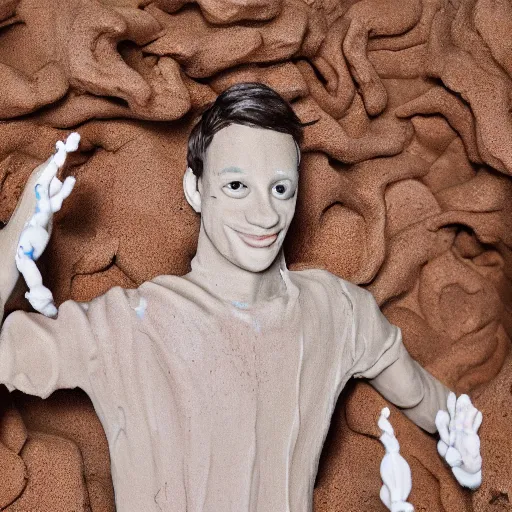 Image similar to flume, made of clay, claymation