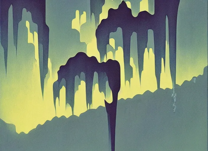 Prompt: a monster by eyvind earle, matte painting, aesthetic