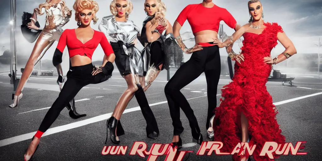 Prompt: run paul drag race promo photo season 6 5