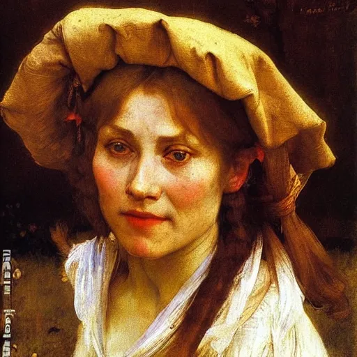 Image similar to study portrait of a peasant girl by anders zorn, hans holbein the younger, jan van eyck