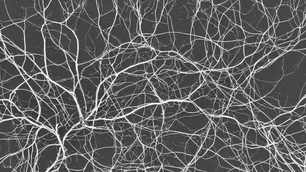 Image similar to microscopic view of a neuron taken with scanning tunneling electron microscope