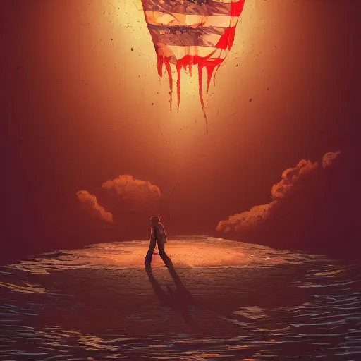 Prompt: my freedom is on a timer by Jeffrey Smith and Sylvain Sarrailh on artstation