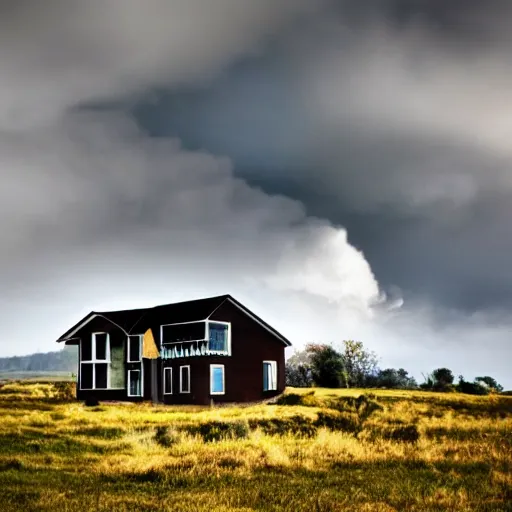 Prompt: house in the cloud