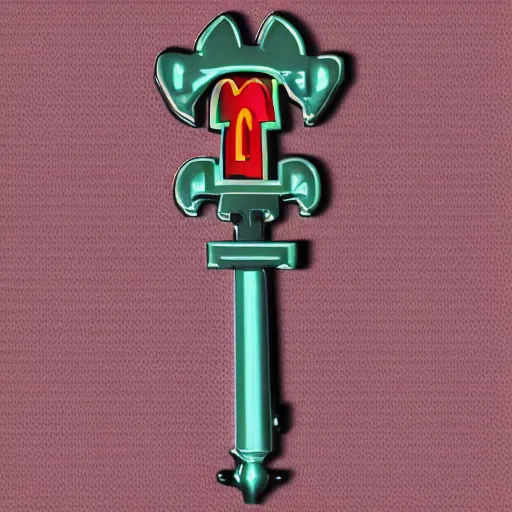 Prompt: keyblade in the style of mcdonald's