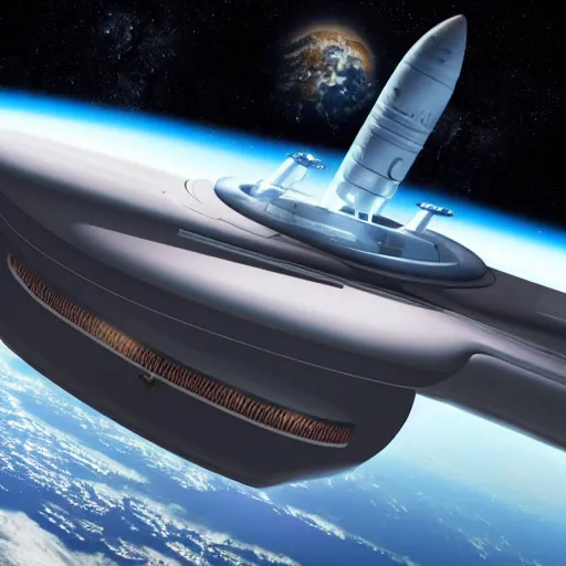 Prompt: a luxury cruise spaceship in space, exterior