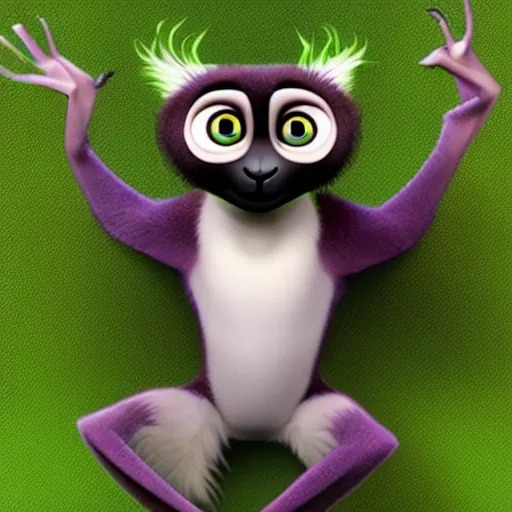 Image similar to Mort the lemur from DreamWorks Madagascar lord Voldemort fusion