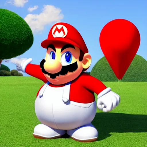 Image similar to big chungus in real life dressed like mario, super mario, big chungus, high resolution photo