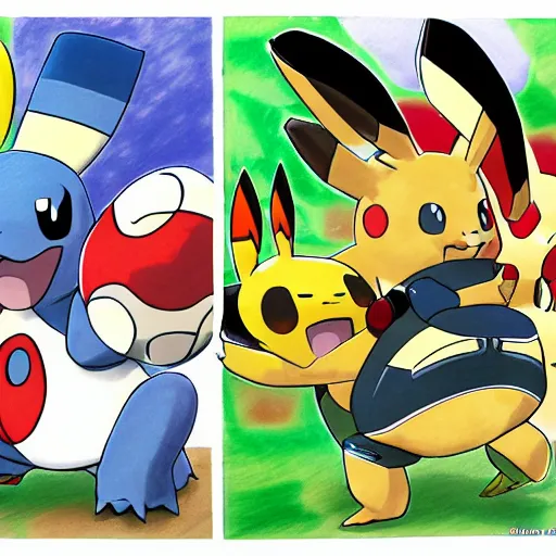 Prompt: pokemon, second evolution, smoliv, oliv by ken sugimori